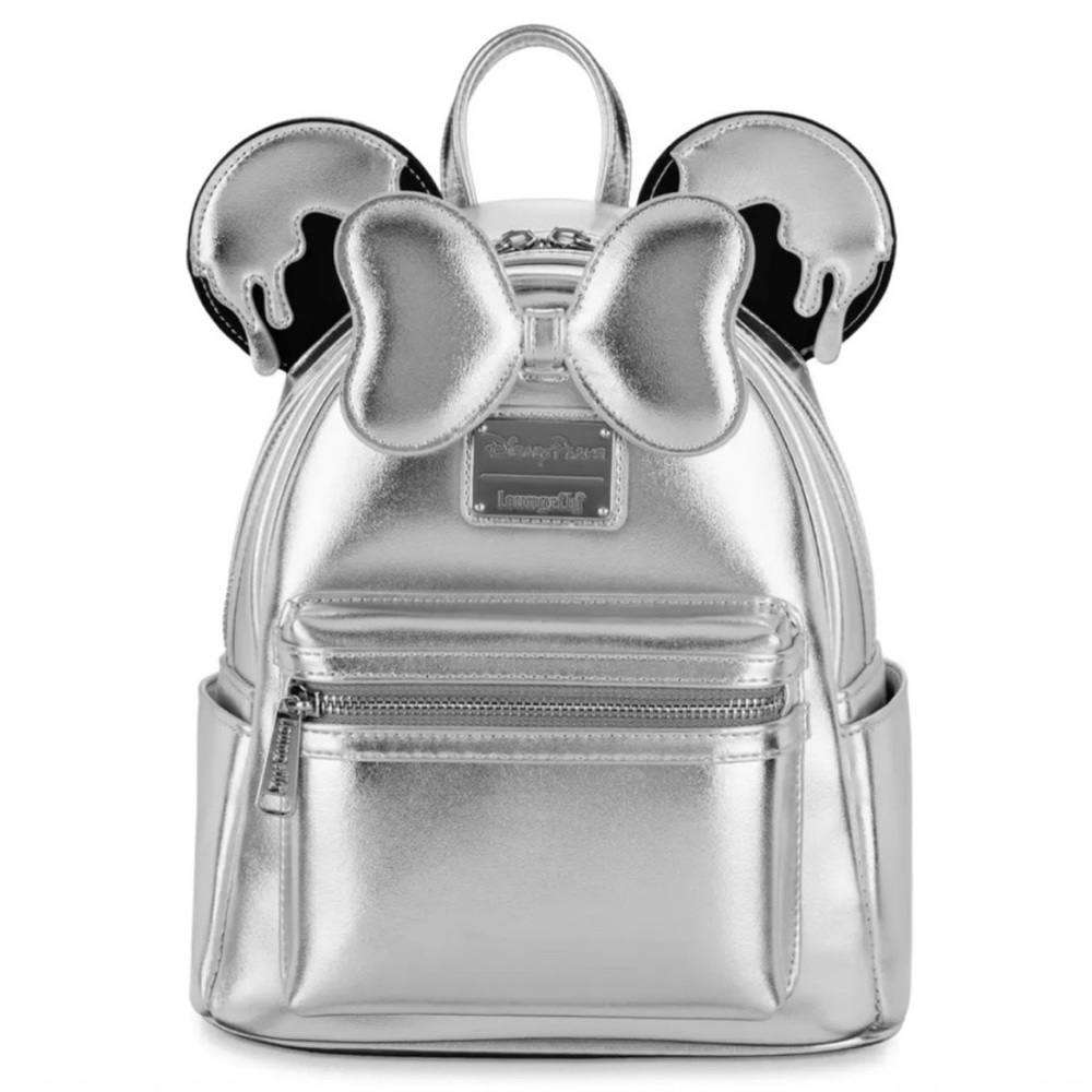 Brand new never used Disney silver drip Minnie Mouse Loungefly Backpack